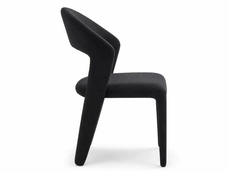 Lot de 4 chaises Madeleine — velours anti-taches & design enveloppant