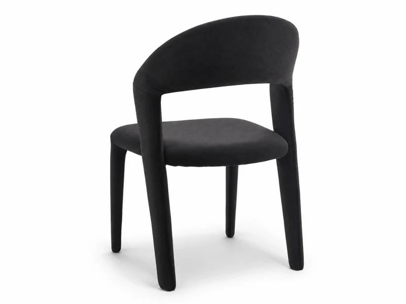 Lot de 4 chaises Madeleine — velours anti-taches & design enveloppant
