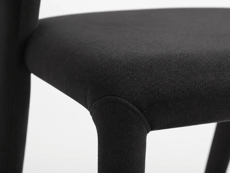 Lot de 4 chaises Madeleine — velours anti-taches & design enveloppant