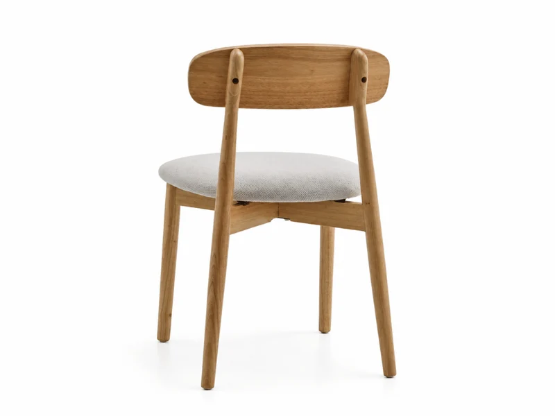 Lot de 4 chaises Varenne – bois clair, tissu doux et lignes élégantes