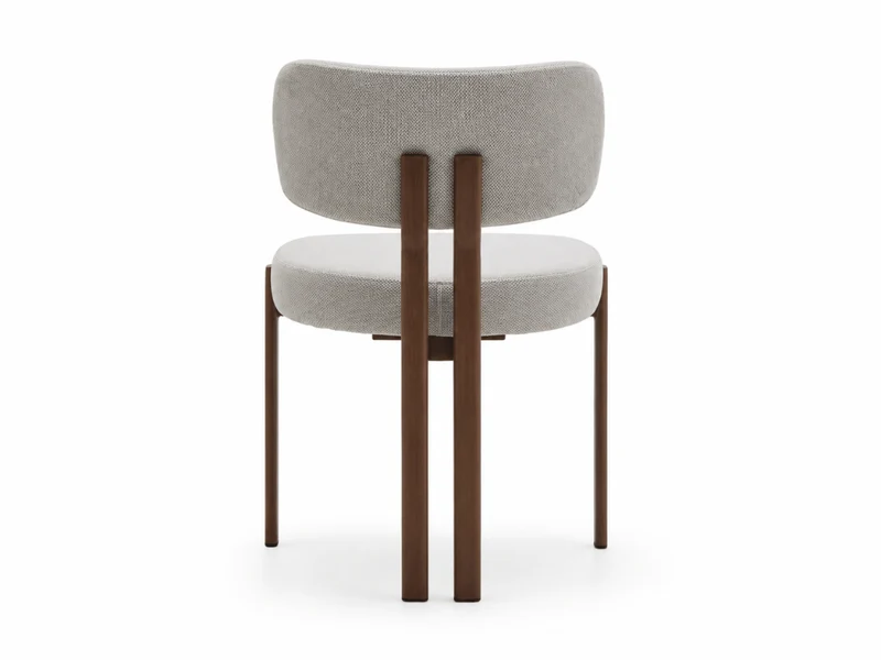 Chaise Passy en tissu texturé avec pieds effet bois – Lot de 2