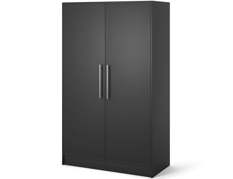 Armoire Dressing 2 Portes 120 cm – Design Moderne + Grand Rangement – Miroir Optionnel - NORVIA