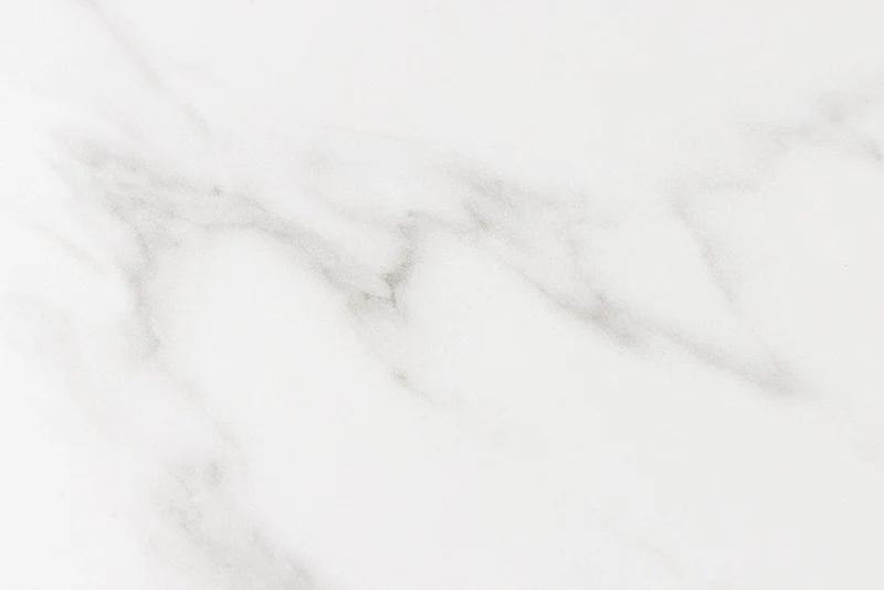 Table à manger MILANO 160 cm marbre blanc céramique structure métal noir