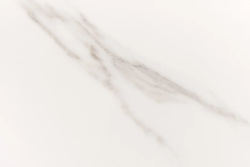 Table à manger design UNIQUE 200cm noyer blanc céramique base colonne marbre