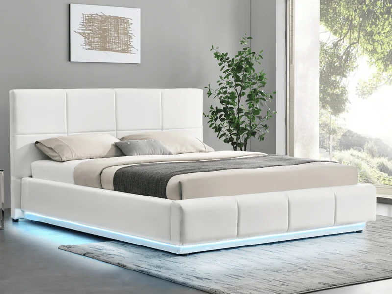 Lit LUMEA – Sommier lumineux avec coffre de rangement