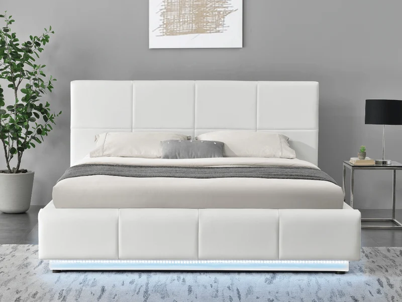 Lit LUMEA – Sommier lumineux avec coffre de rangement