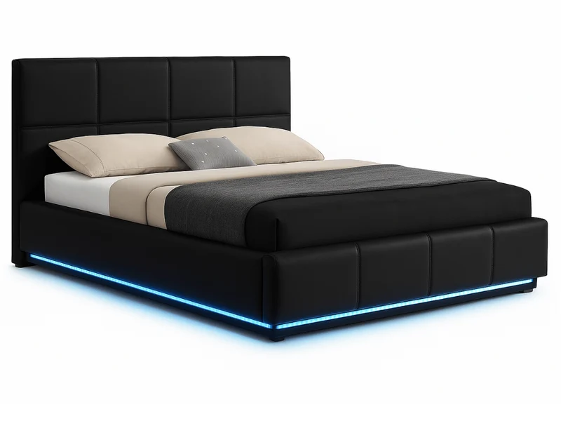 Lit LUMEA – Sommier lumineux avec coffre de rangement