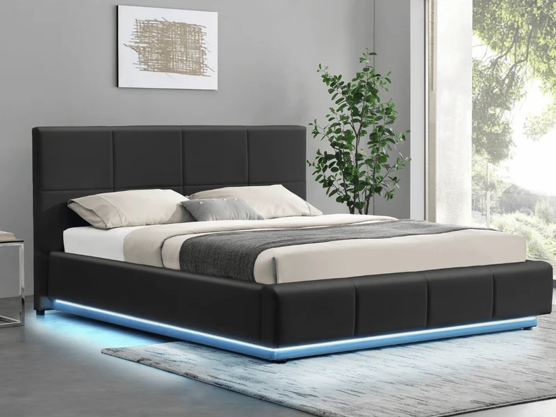 Lit LUMEA – Sommier lumineux avec coffre de rangement