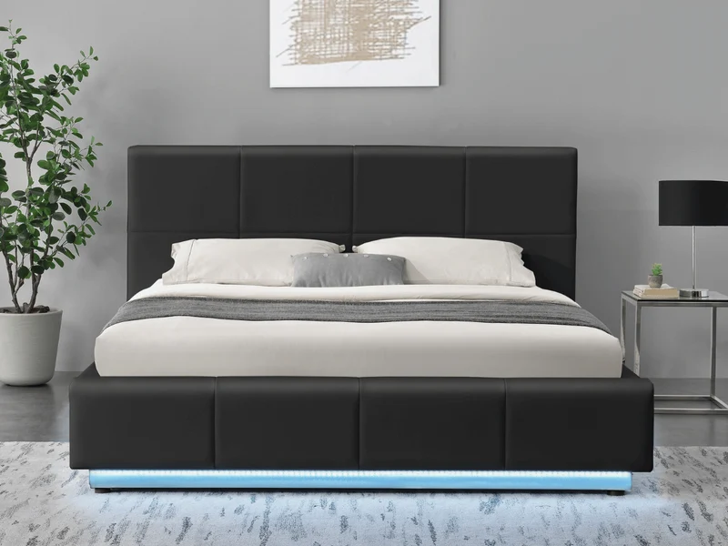 Lit LUMEA – Sommier lumineux avec coffre de rangement