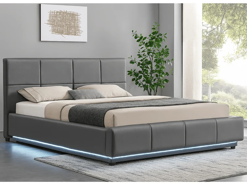 Lit LUMEA – Sommier lumineux avec coffre de rangement