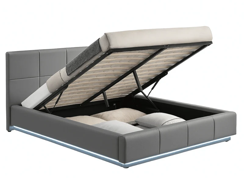 Lit LUMEA – Sommier lumineux avec coffre de rangement