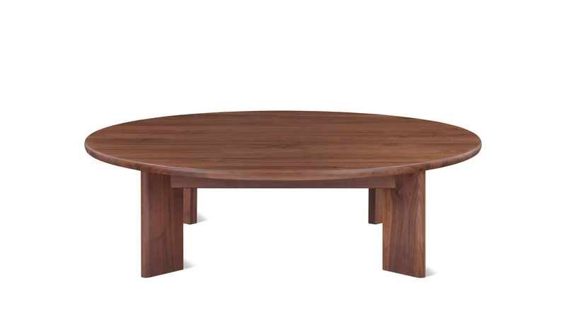 Frame Round Coffee Table, Large, American Walnut