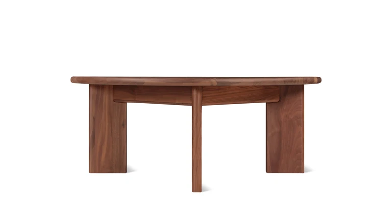 Frame Round Coffee Table, Regular, American Walnut