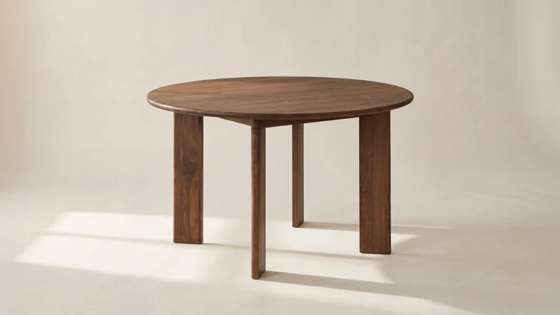 Frame Round Dining Table, Seats 4-5, American Walnut
