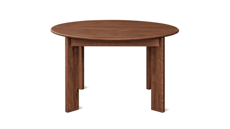 Frame Round Extendable Dining Table, Seats 4-8, American Walnut