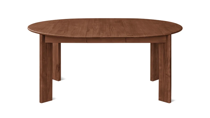 Frame Round Extendable Dining Table, Seats 4-8, American Walnut