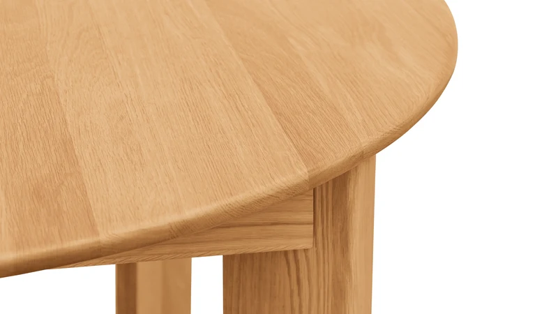 Frame Round Extendable Dining Table, Seats 4-8, Oak