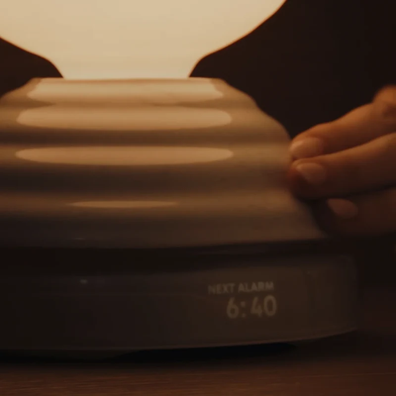 Wake Sleep Light in Pebble White