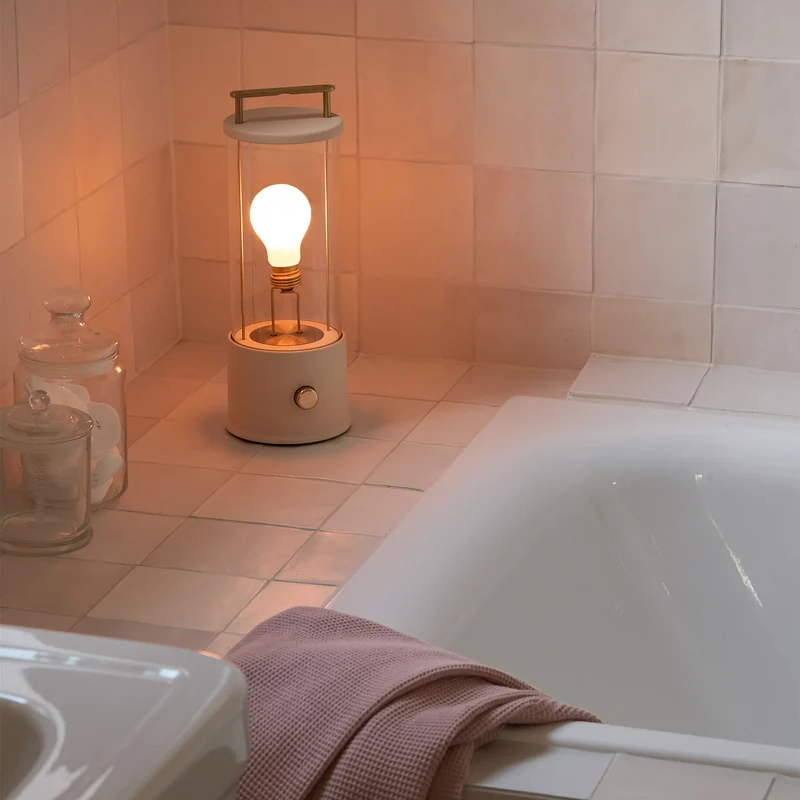 The Muse 1.0 Portable Lamp in Setting Plaster Pink Bundle