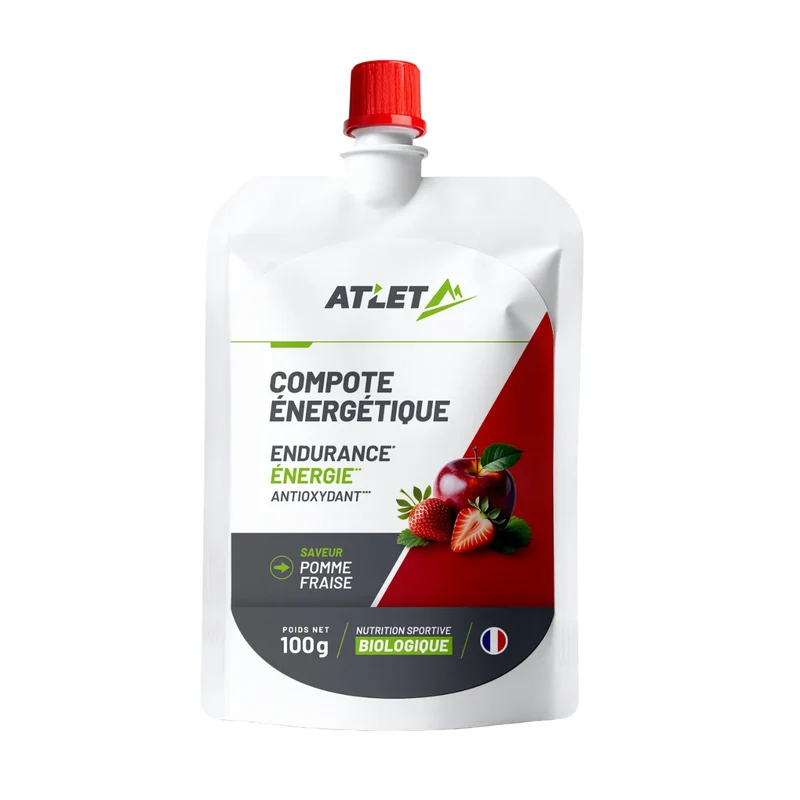 Compote Energétique Pomme Fraise Bio