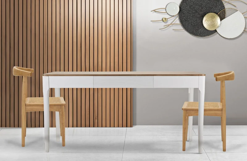 Table à manger en bois blanc – Matera Modern Design
