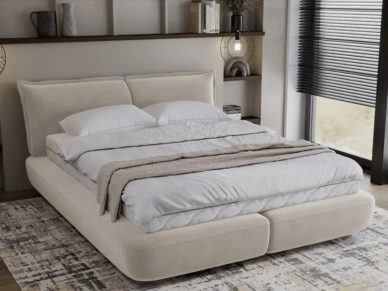 Lit design double sommier - NORA
