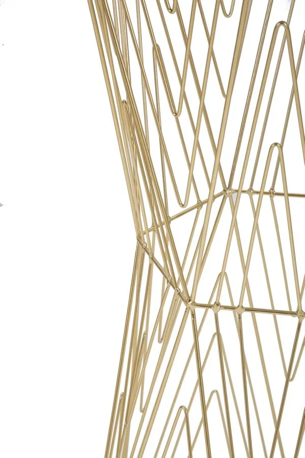 Table à piètement métallique doré – Lines 6 Modern Design