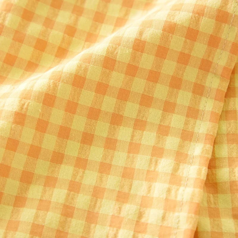 Lot de 2 serviettes de table " un petit creux " - Vichy Citron