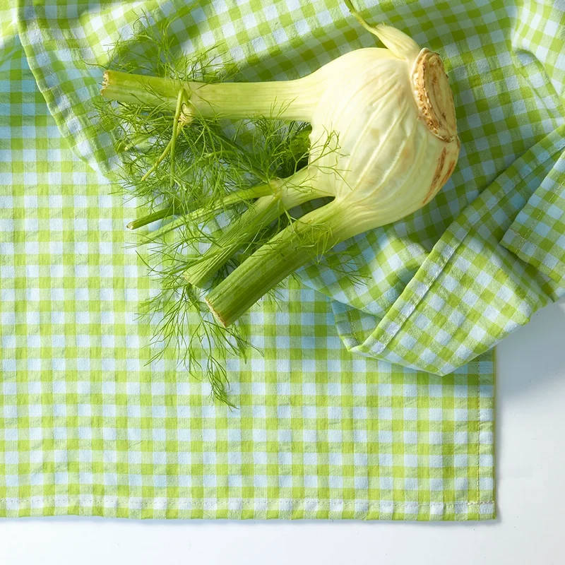 Lot de 2 sets de table " bon app' " - Vichy Sauterelle