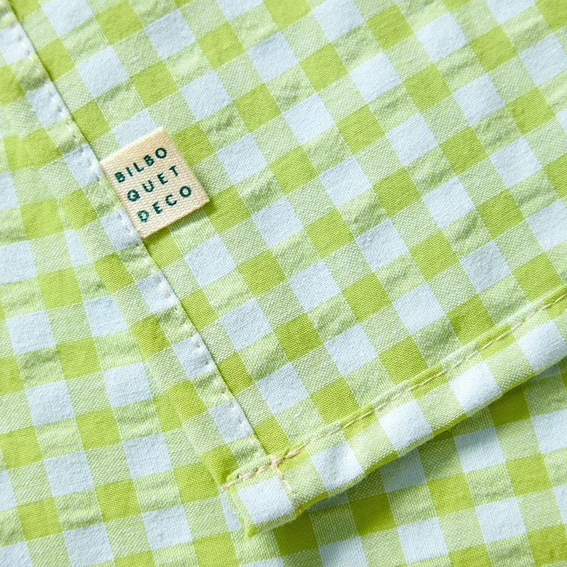 Lot de 2 sets de table " bon app' " - Vichy Sauterelle