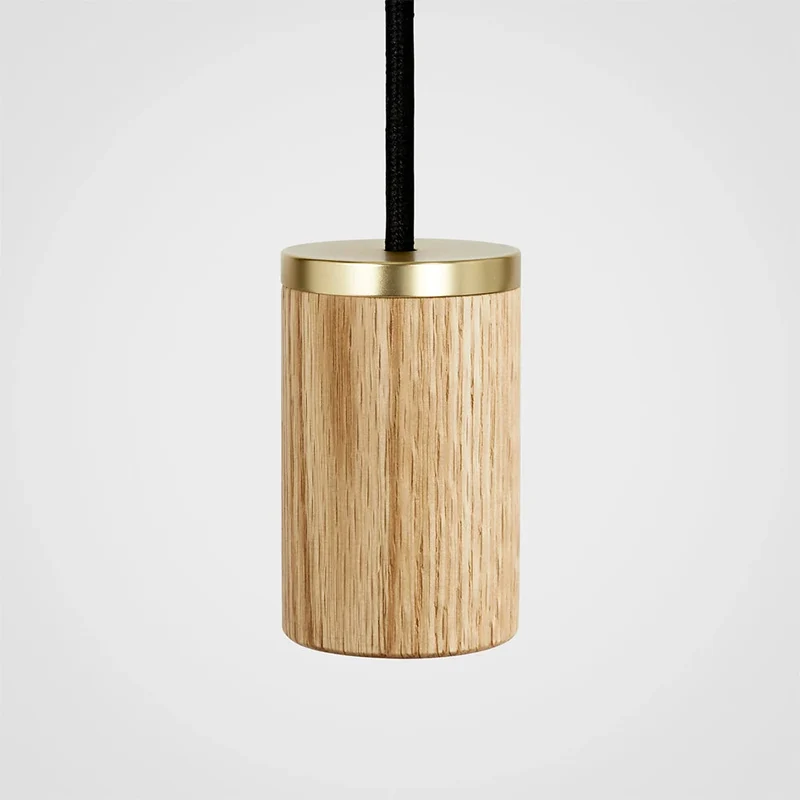 The Original Nine Pendant in Oak + Voronoi II