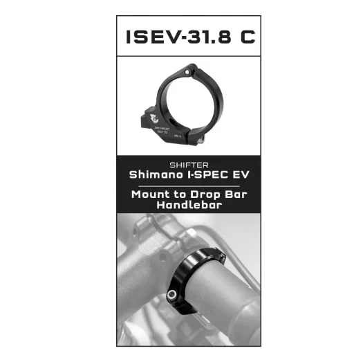 Adaptateur de Fixation WOLF TOOTH ShiftMount ISEV-31.8 Shimano I-SPEC EV Shifter > Cintre 31.8 mm