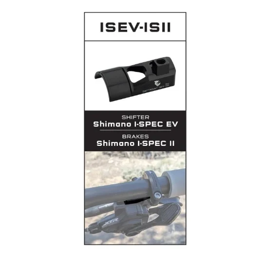 Adaptateur de Fixation WOLF TOOTH ShiftMount ISEV-ISII Shimano I-SPEC EV Shifter > Frein Shimano I-SPEC II