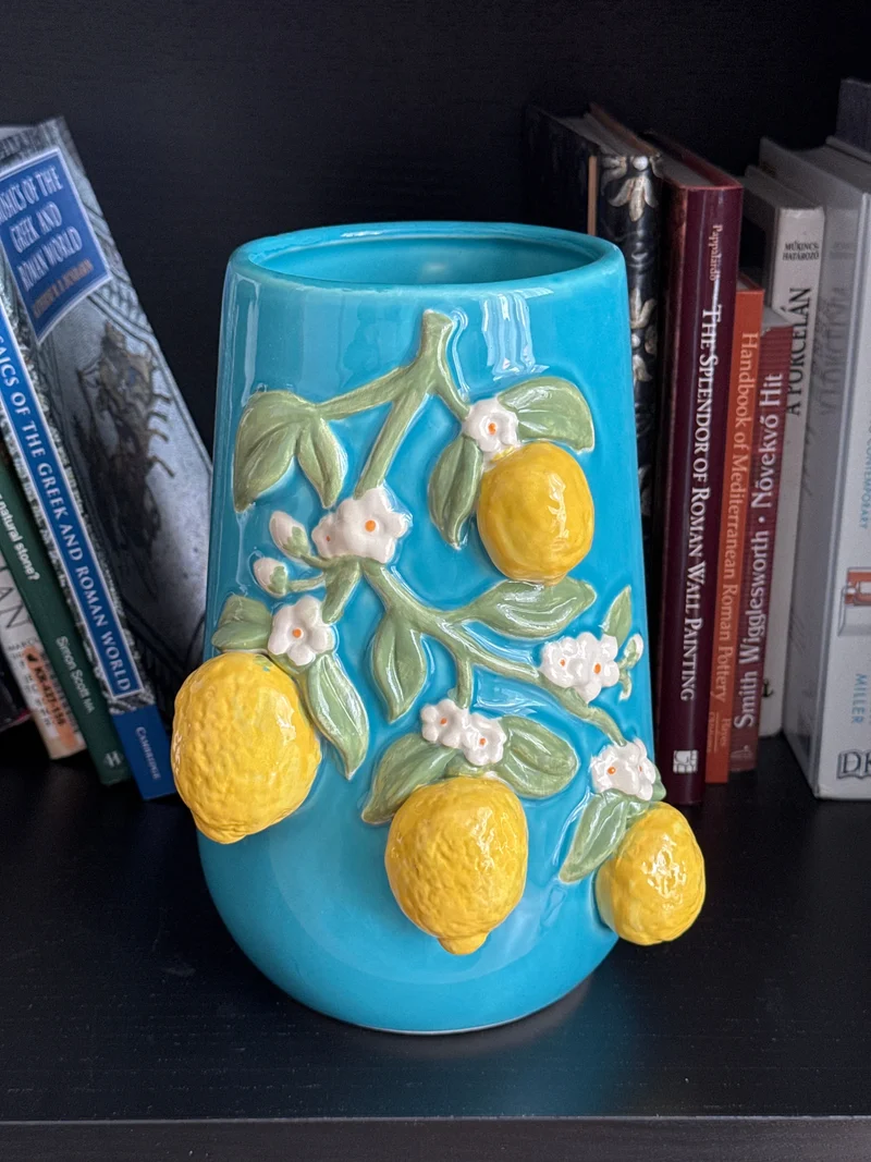 Vase Fleur de Citronnier (Céramique Style Italien)