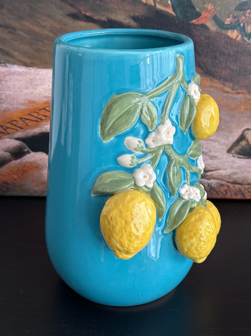 Vase Fleur de Citronnier (Céramique Style Italien)