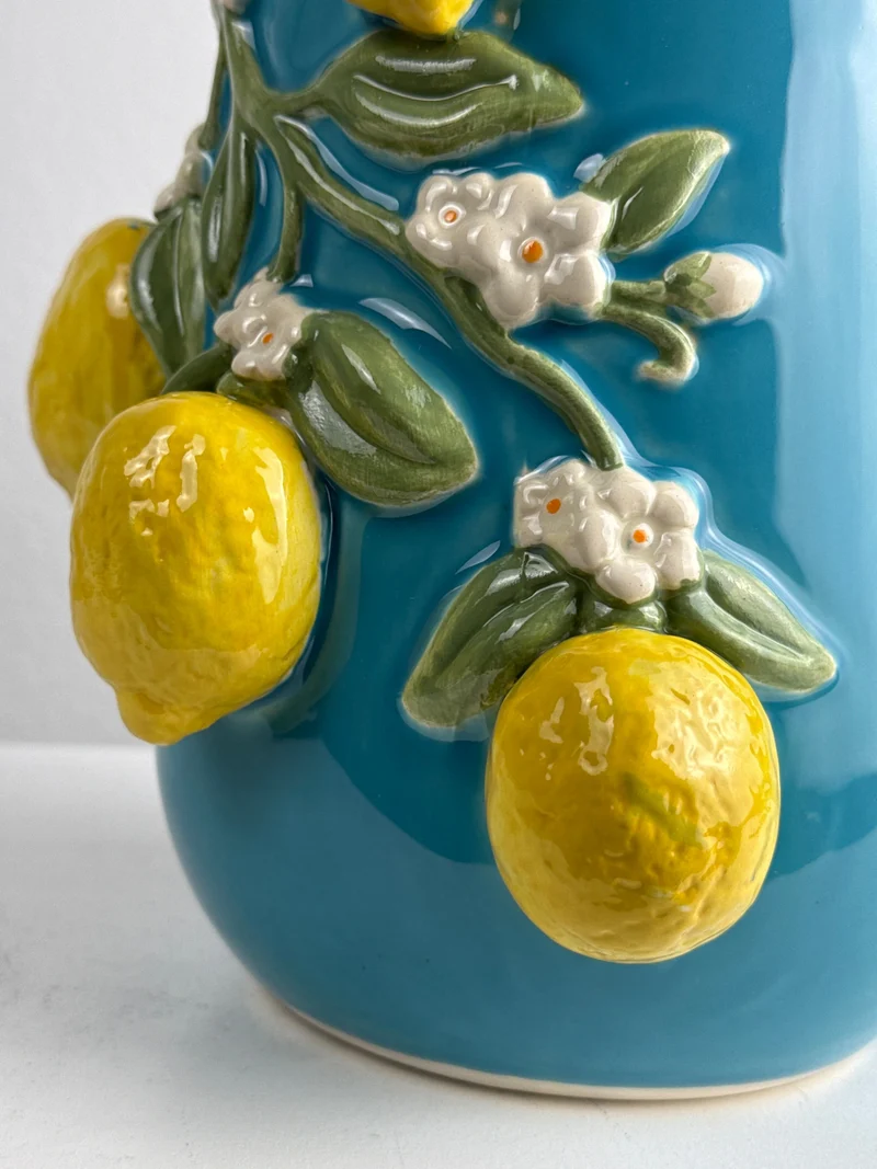 Vase Fleur de Citronnier (Céramique Style Italien)
