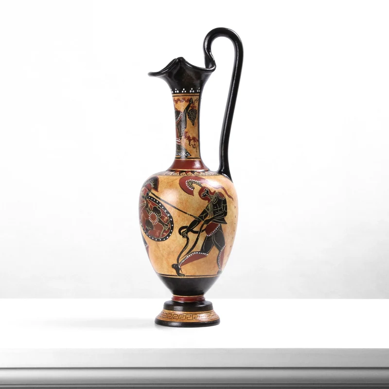 Vase grec avec Athéna à figures noires