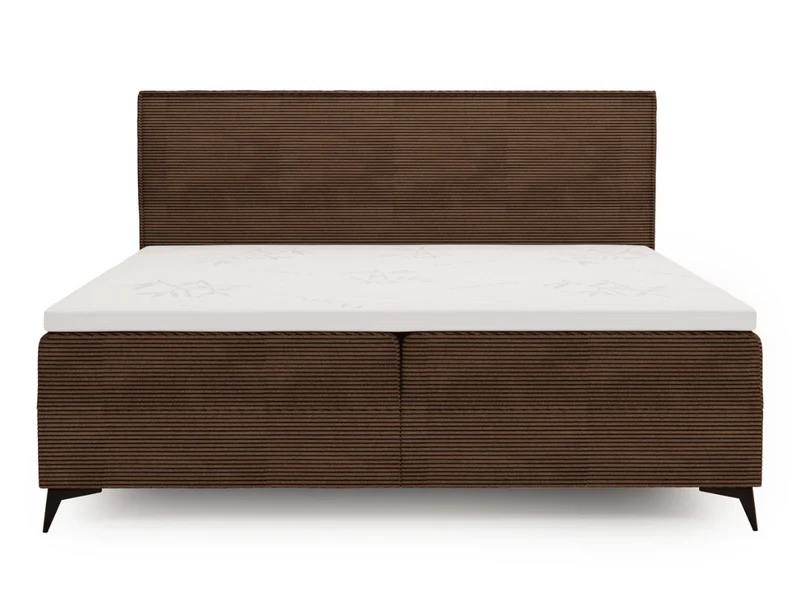Lit complet lit Boxspring avec sommier matelas et surmatelas - ELSA