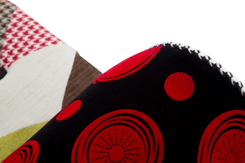 Banc rembourré patchwork – Siège d'entrée multicolore