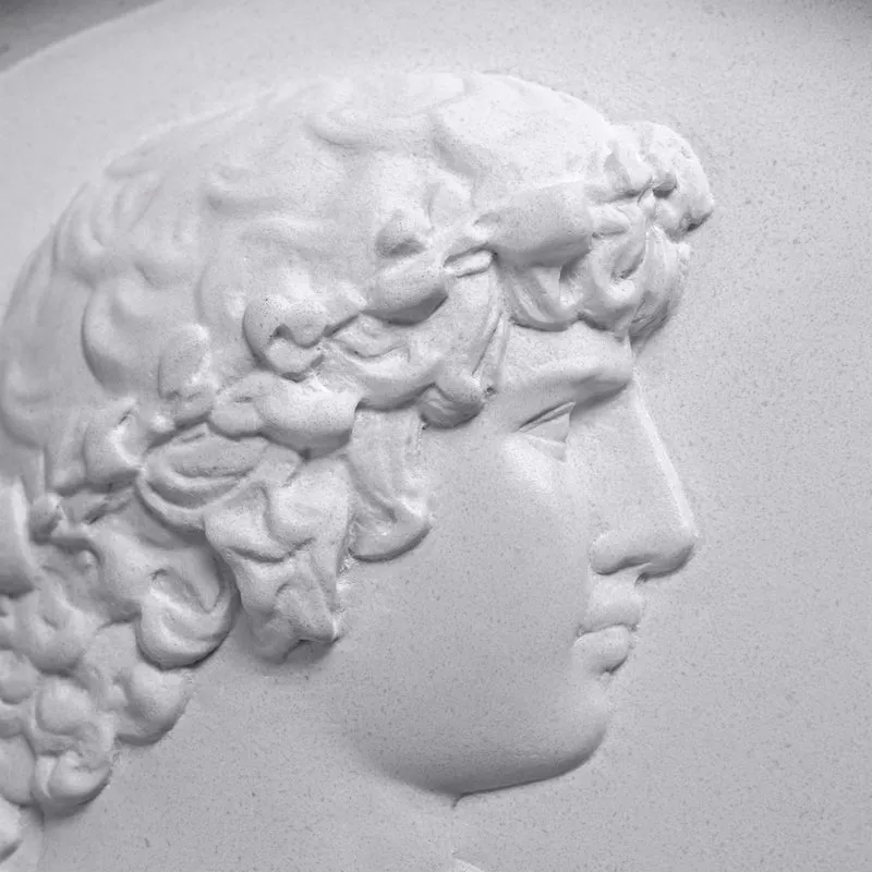 Bas-relief Antinoüs Silvanus — Sculpture murale de la Villa d’Hadrien