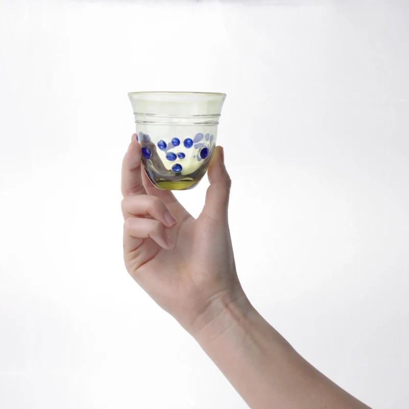 Verre à Vin avec Relief de Raisin en Paire