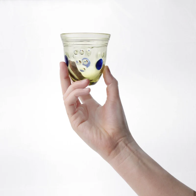 Verre à Vin avec Relief de Raisin en Paire