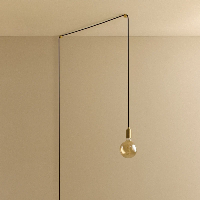 Voronoi I Plug-In Pendant in Brass
