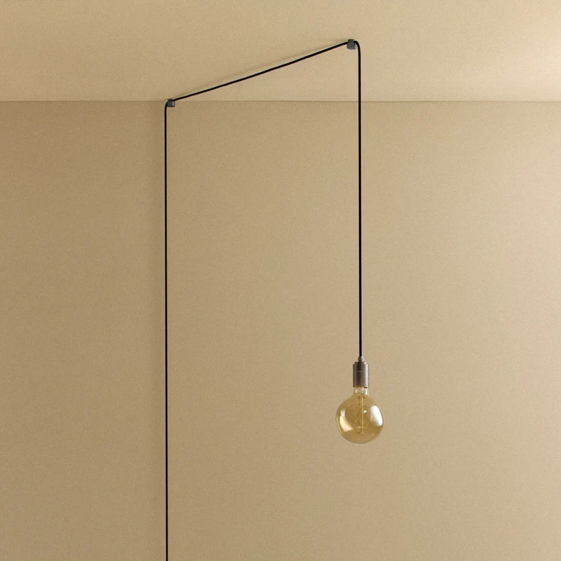 Voronoi I Plug-In Pendant in Graphite