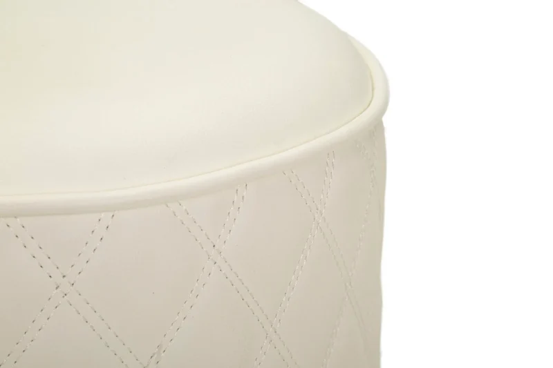 Tabouret rond rembourré avec base dorée – Siège contemporain Sharon