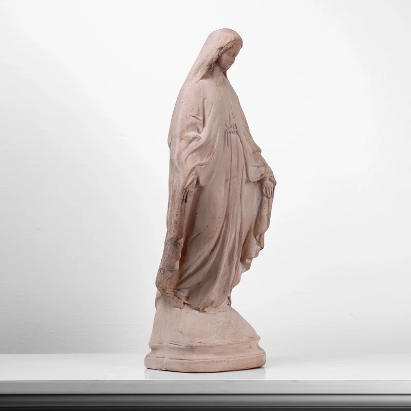 Vierge Marie Statue Jardin Terracotta