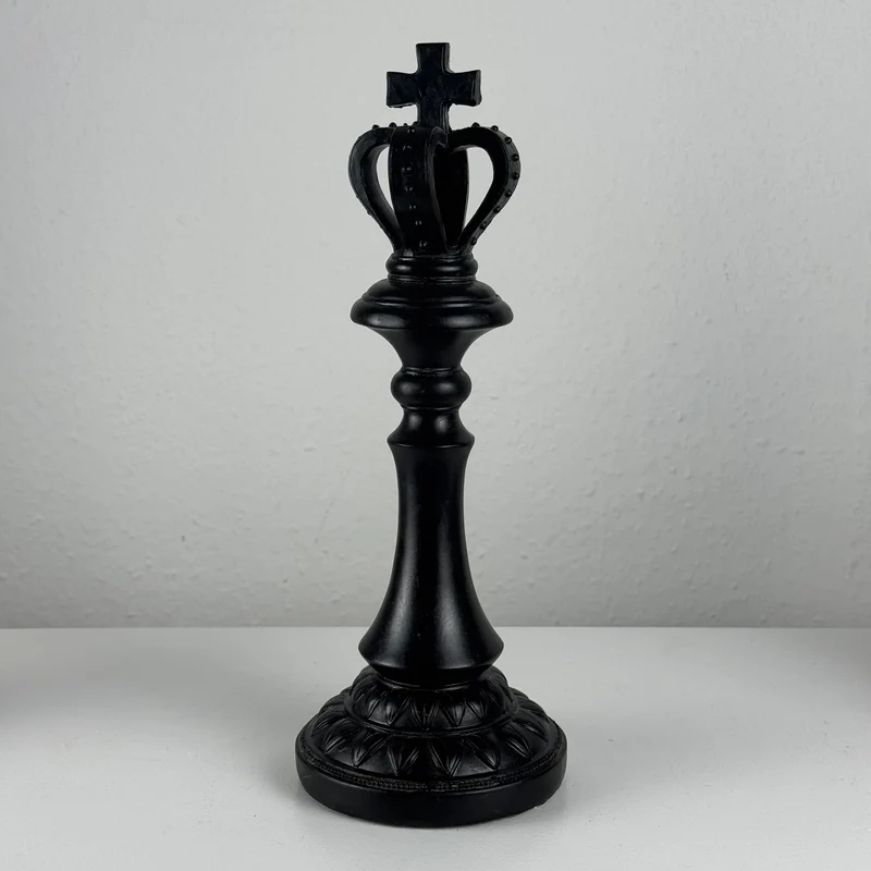 Statues d'Échecs (Pièces d'Échecs en Résine - Ensemble de 3)