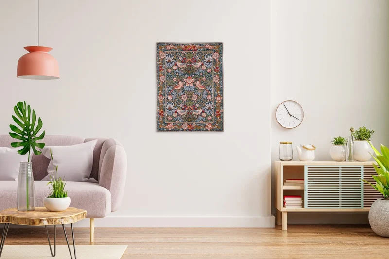 Tapisserie Gobelin Le voleur de fraises (Tissage Jacquard)
