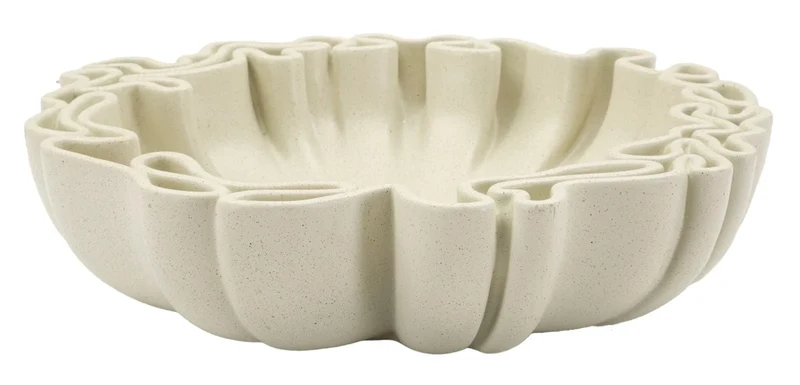 Bol décoratif en résine blanche – Collection Stons