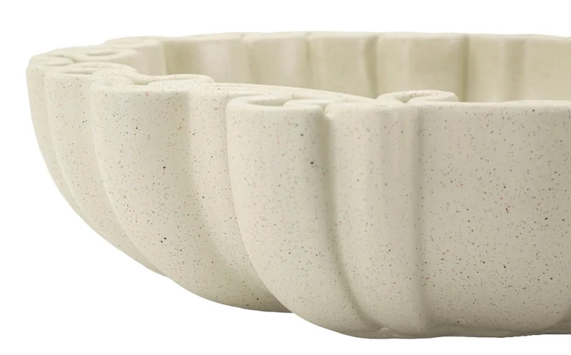 Bol décoratif en résine blanche – Collection Stons Modern